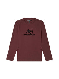 T-shirt m. comp. Bordeaux para Menino - ANTONY MORATO