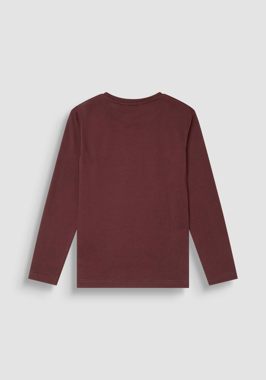 T-shirt m. comp. Bordeaux para Menino - ANTONY MORATO