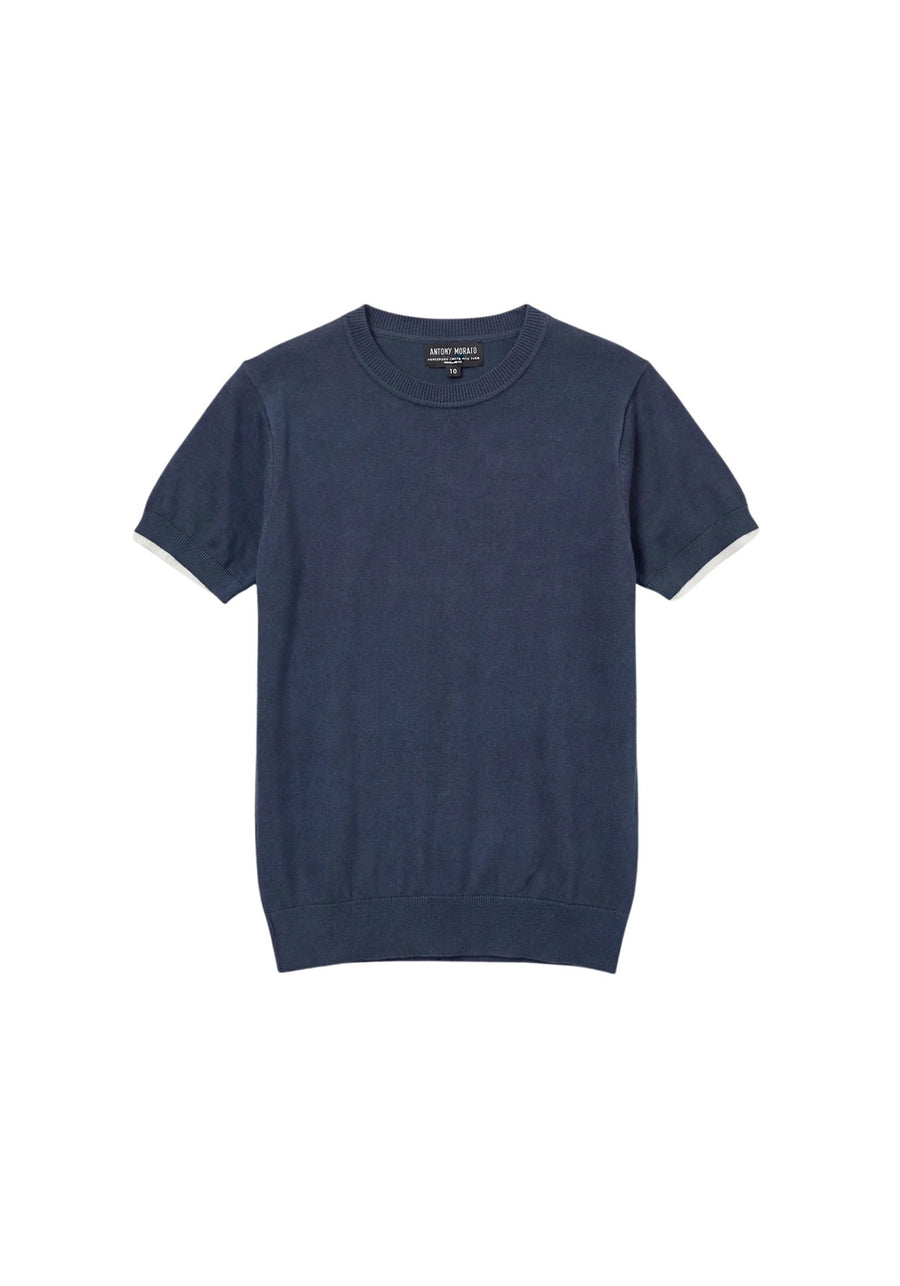 T-shirt malha tricot Azul para Menino - ANTONY MORATO