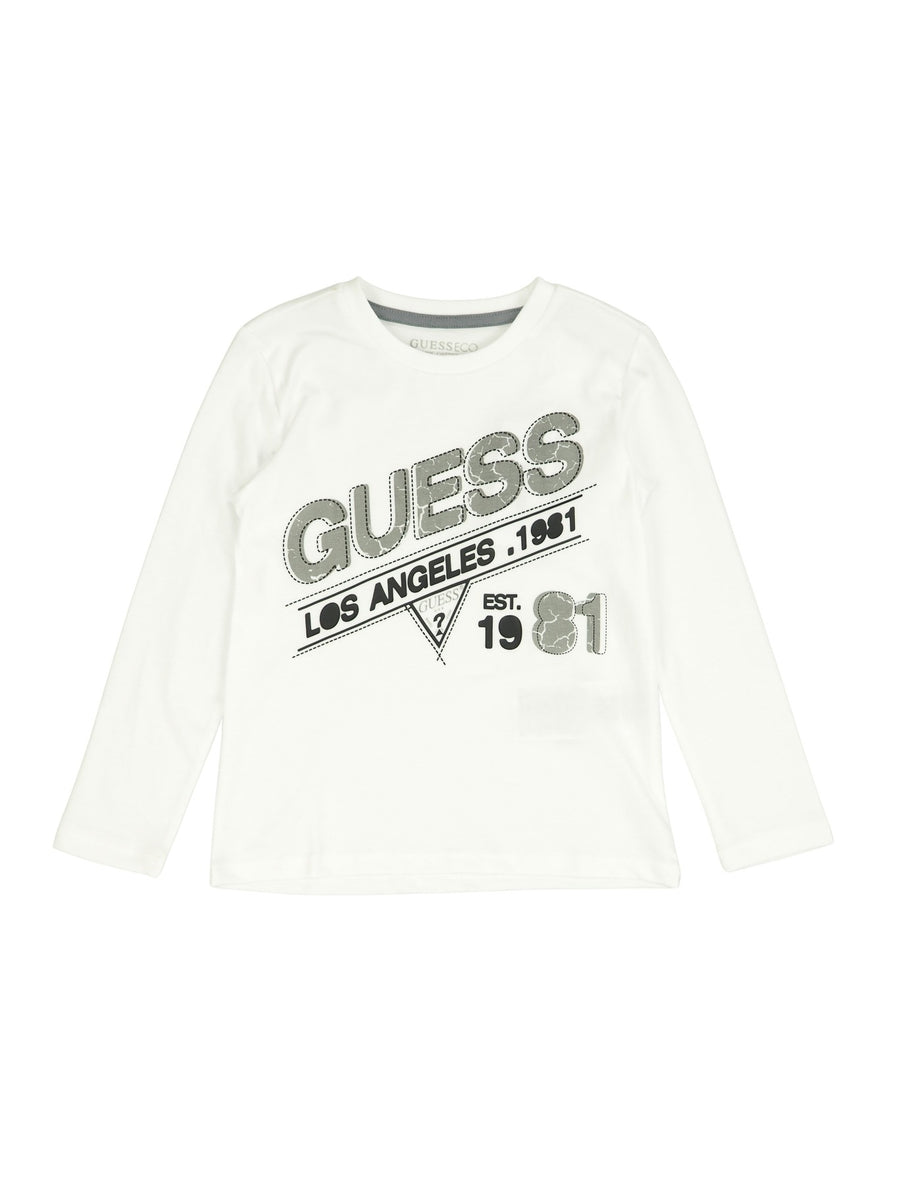 T-shirt M. Comp. Branco para Menino - GUESS