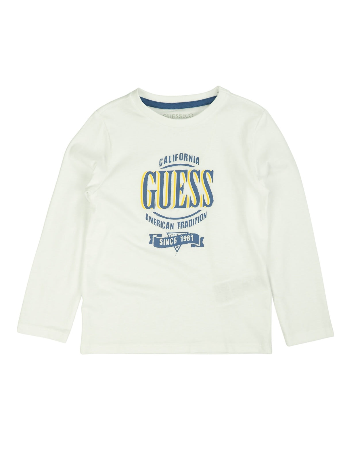 T.shirt M. Comp. Branco para Menino - GUESS