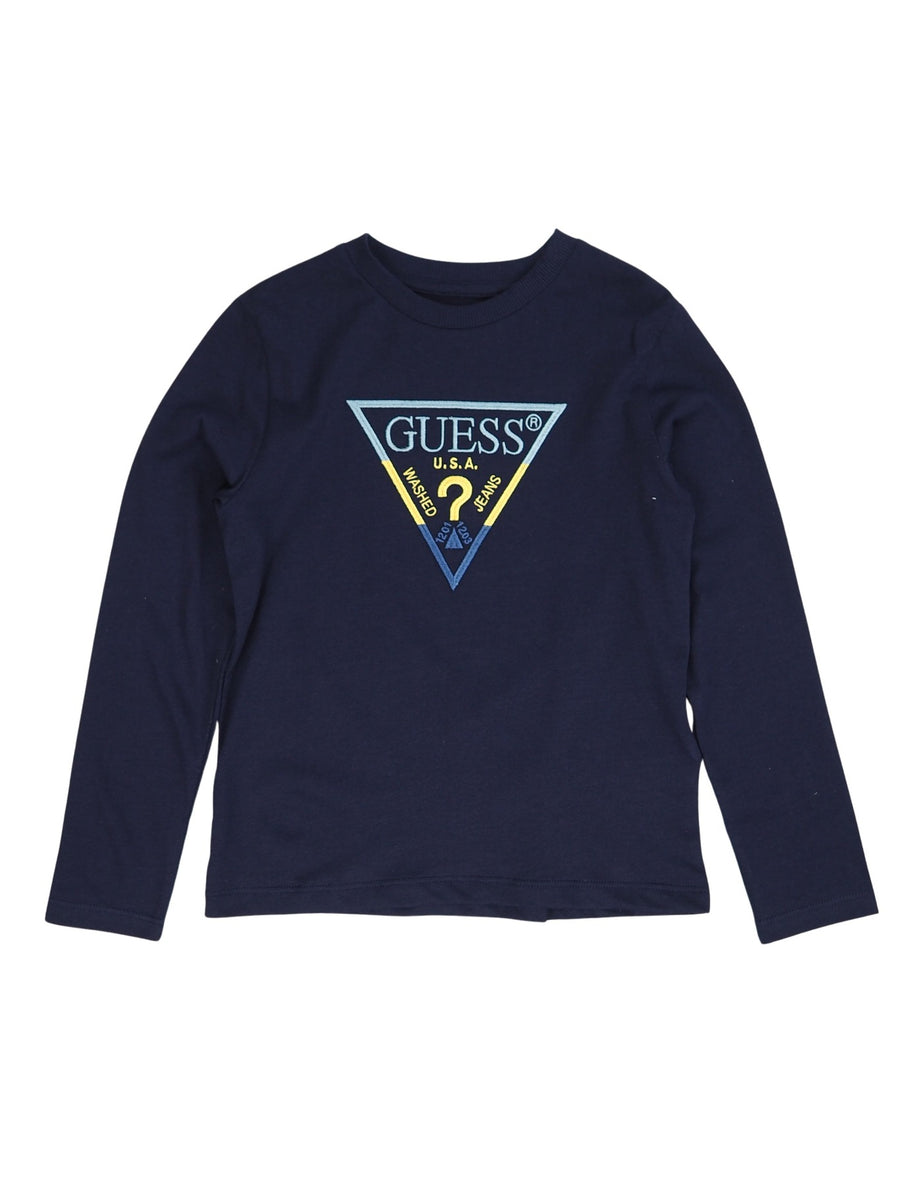 T.shirt M. Comp. Marinho para Menino - GUESS