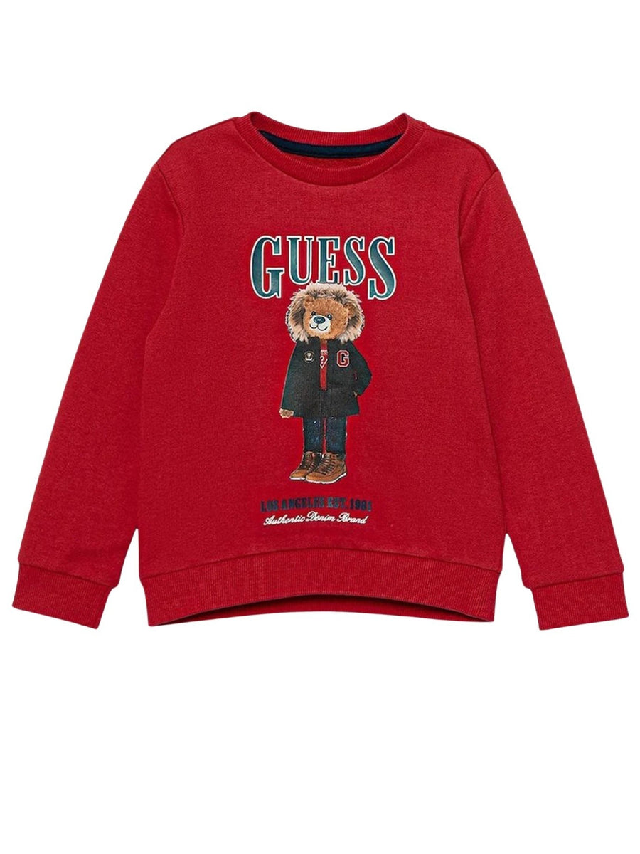 Sweat-shirt Vermelho Escuro para Bebé Menino - GUESS