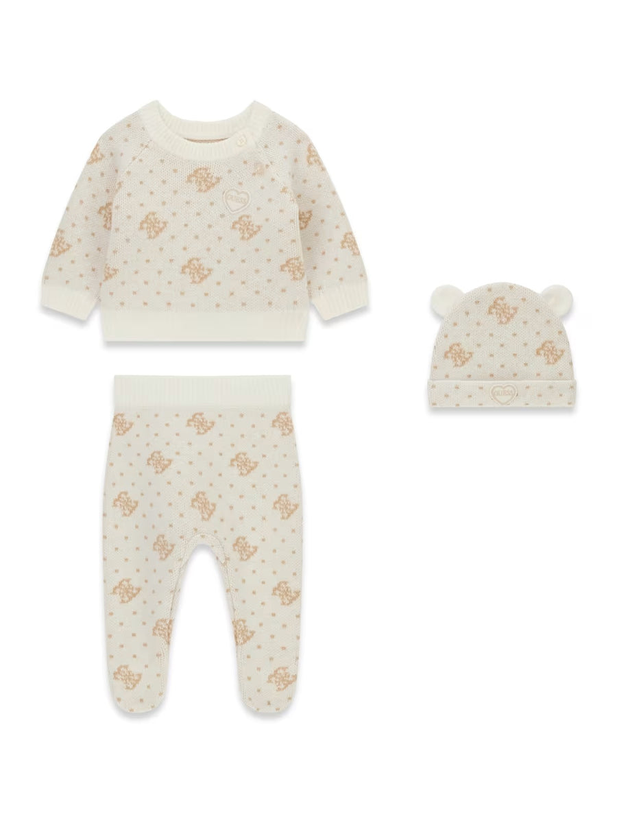 Conjunto Creme / Pérola para Bebé Menina - GUESS