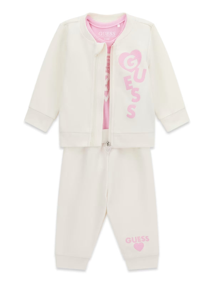 Conjunto Creme / Pérola para Bebé Menina - GUESS