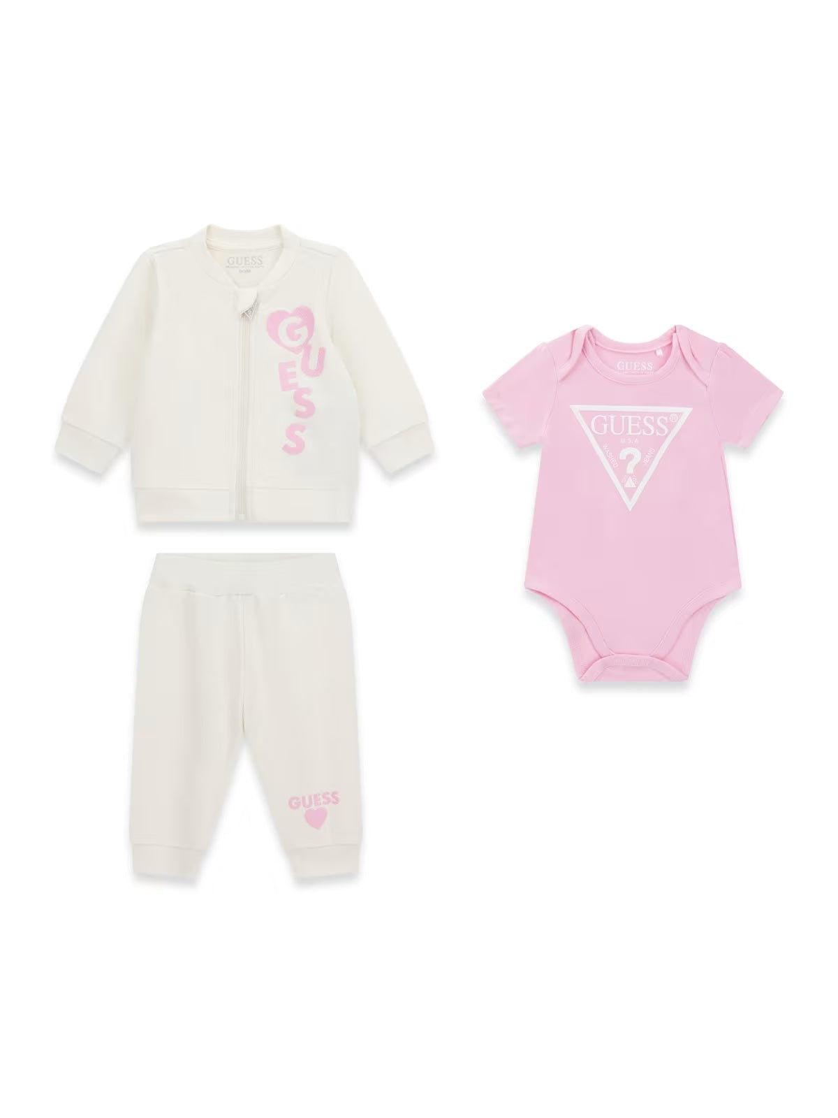 Conjunto Creme / Pérola para Bebé Menina - GUESS