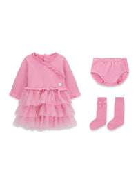 Vestido + cueca + meias Rosa para Bebé Menina - GUESS