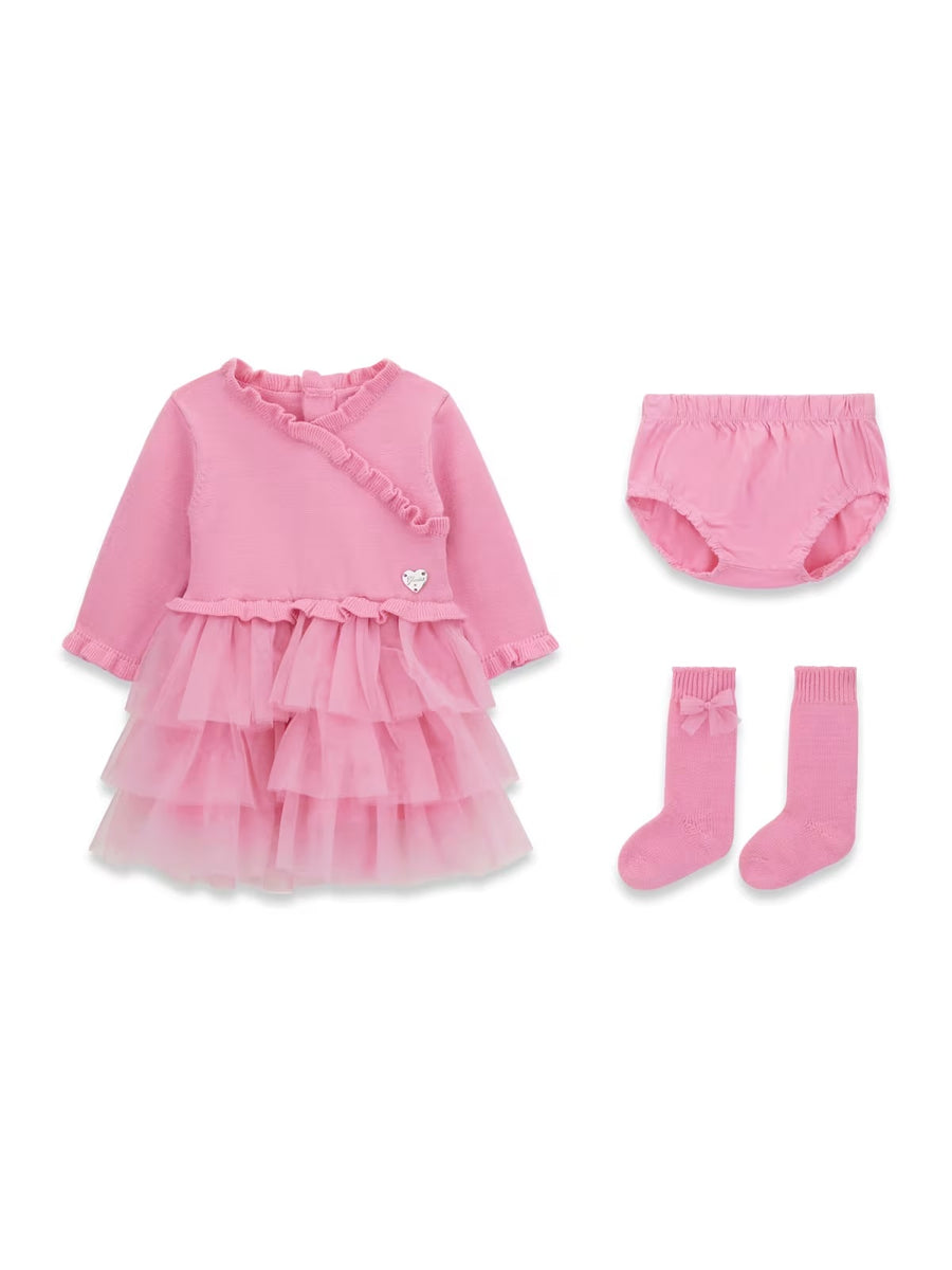 Vestido + cueca + meias Rosa para Bebé Menina - GUESS
