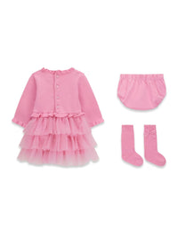 Vestido + cueca + meias Rosa para Bebé Menina - GUESS