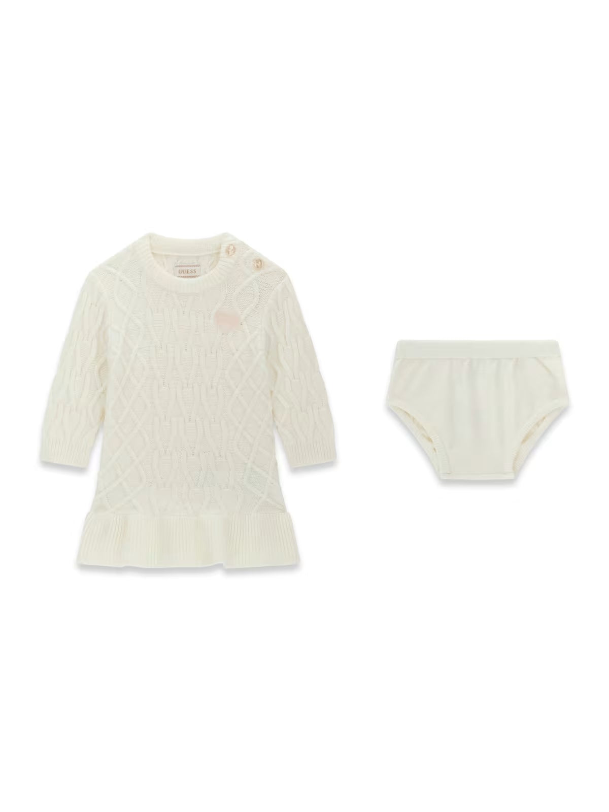 Vestido Creme / Pérola para Bebé Menina - GUESS
