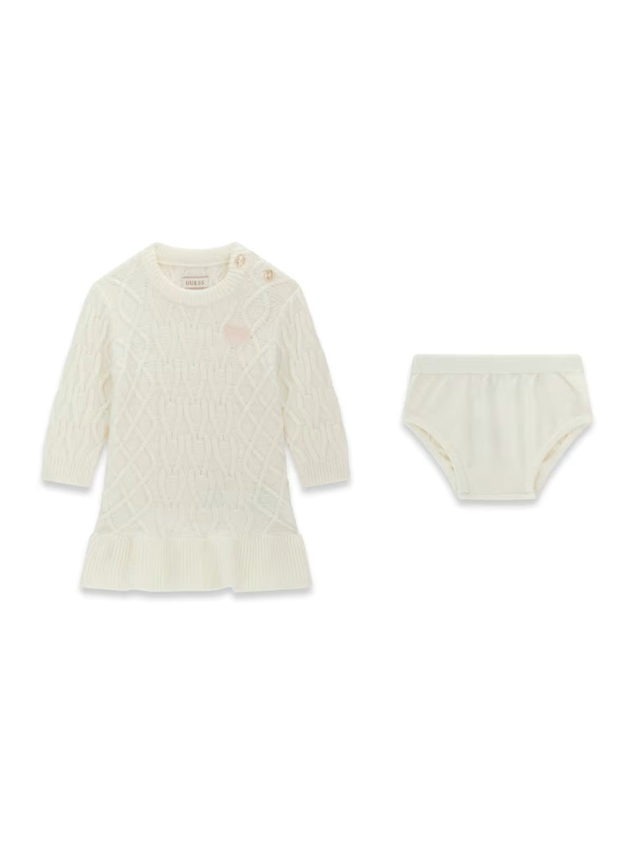 Vestido Creme / Pérola para Bebé Menina - GUESS