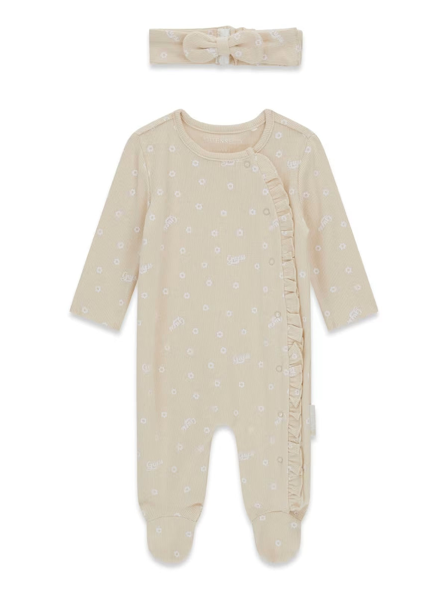 Babygrow Bege para Bebé Menina - GUESS